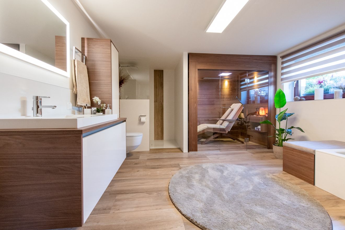 Badezimmer mit Dekor